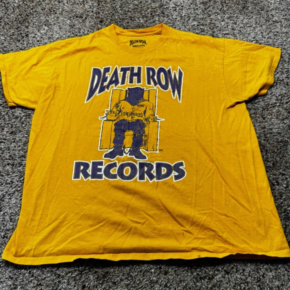 Ripple Junction Other - Death Row Records Shirt Mens XL Yellow Short Sleeve Graphic Tee Ripple Junction